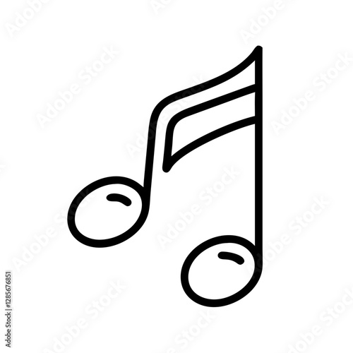 Musical notes symbol in minimalist design