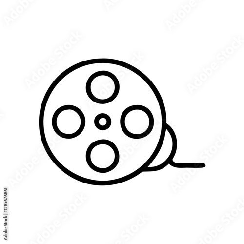 Film reel illustration in minimalist style