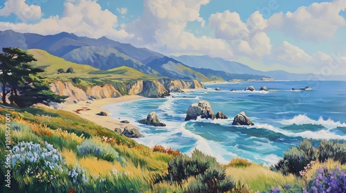 Stunning coastal scenery along Big Sur, California