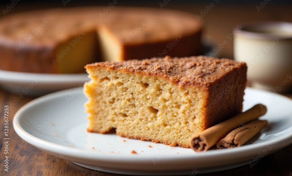 Delicious slice of homemade cake Delicious slice of homemade cake
