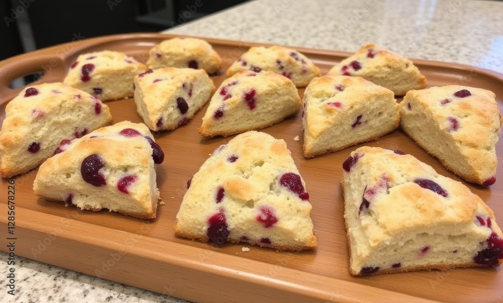 Freshly baked cranberry scones Freshly baked cranberry scones
