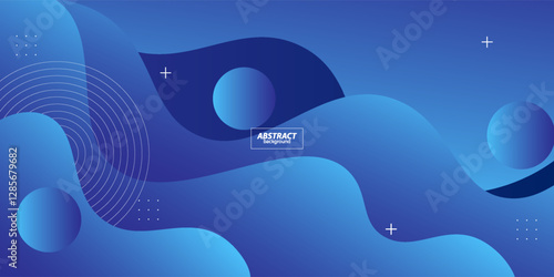 Abstract minimalist blue wave background. Modern concept background. Realistic waves with simple geometric patterns. Vector Eps10