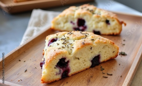 Delicious blueberry scone slice