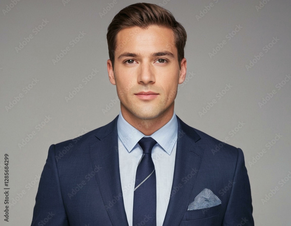Modern Businessman Portrait on a Clean White Background Modern Businessman Portrait on a Clean White Background