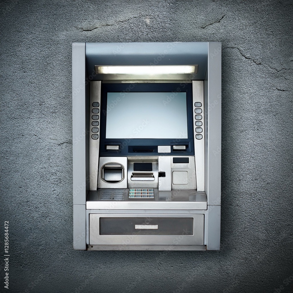 ATM machine concrete background ATM machine concrete background