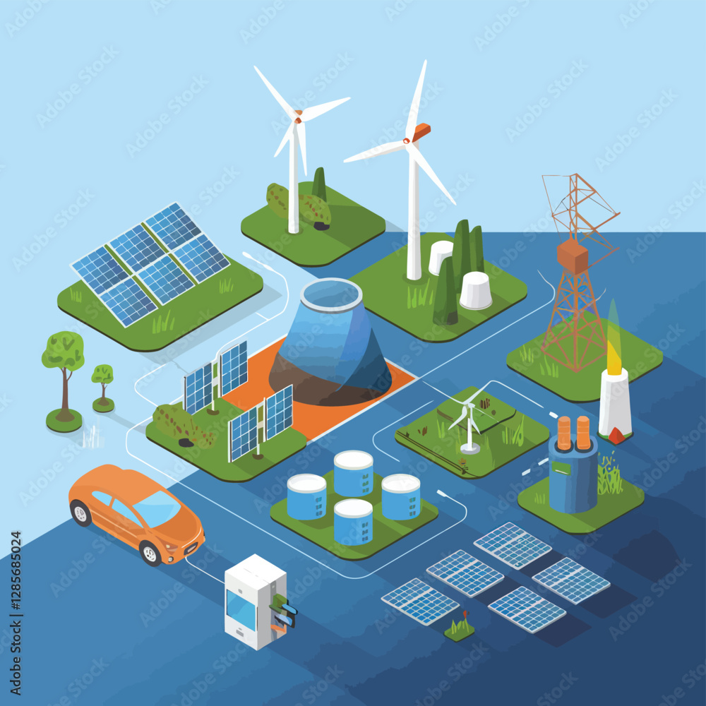 2d vector environment Collection Solar Panel icon Symbolizing clean and renewable solar energy.
