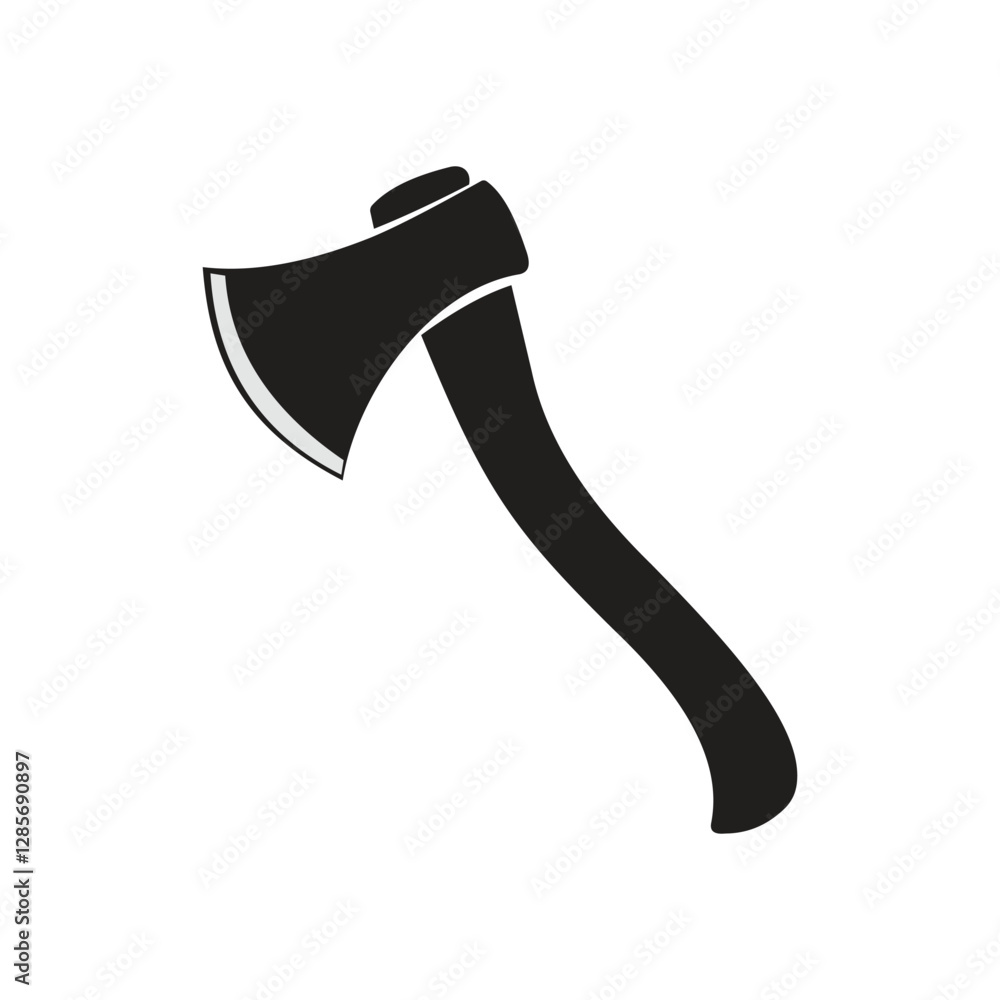 Simple Black Axe Silhouette and axe icon, axe, hatchet, ax, equipment, woodcutter Simple Black Axe Silhouette and axe icon, axe, hatchet, ax, equipment, woodcutter