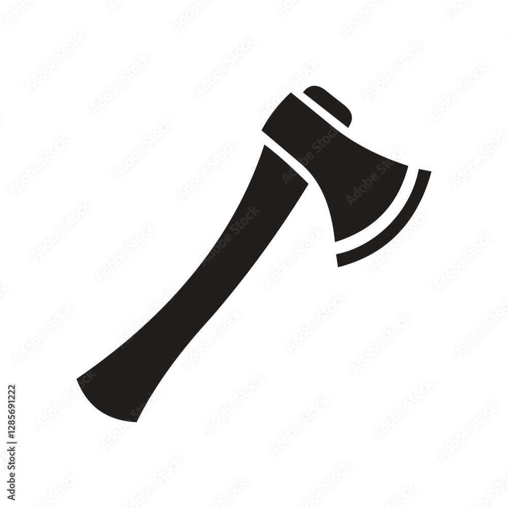 Simple Black Axe Silhouette and axe icon, axe, hatchet, ax, equipment, woodcutter Simple Black Axe Silhouette and axe icon, axe, hatchet, ax, equipment, woodcutter