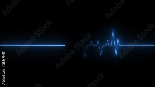 cardiogram line icon animation. seamless loop motion animated motion. heartbeat rate video.