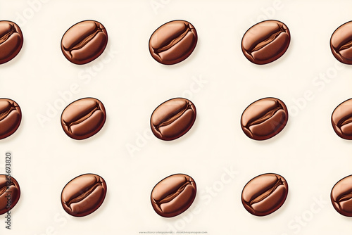 Realistic Coffee Beans Pattern