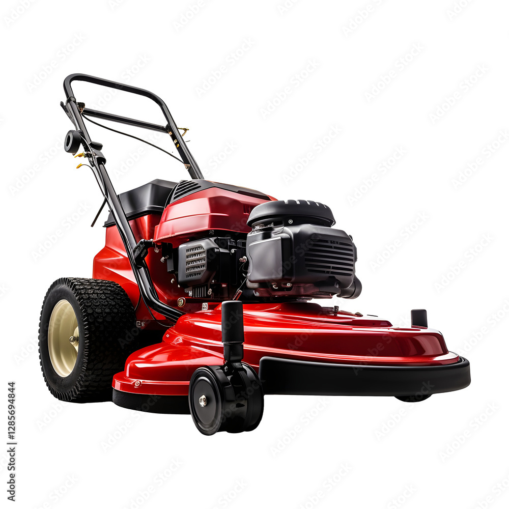 Red Lawn Mower Isolated on transparent background Red Lawn Mower Isolated on transparent background