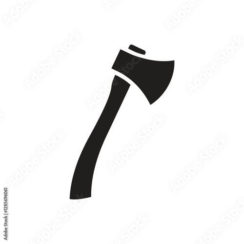 Simple Black Axe Silhouette and axe icon, axe, hatchet, ax, equipment, woodcutter