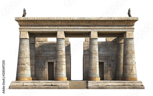 luxor temple on transparent or white background