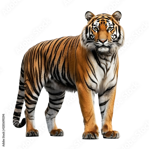 Wallpaper Mural Bengal tiger standing side view isolated die cut  Torontodigital.ca