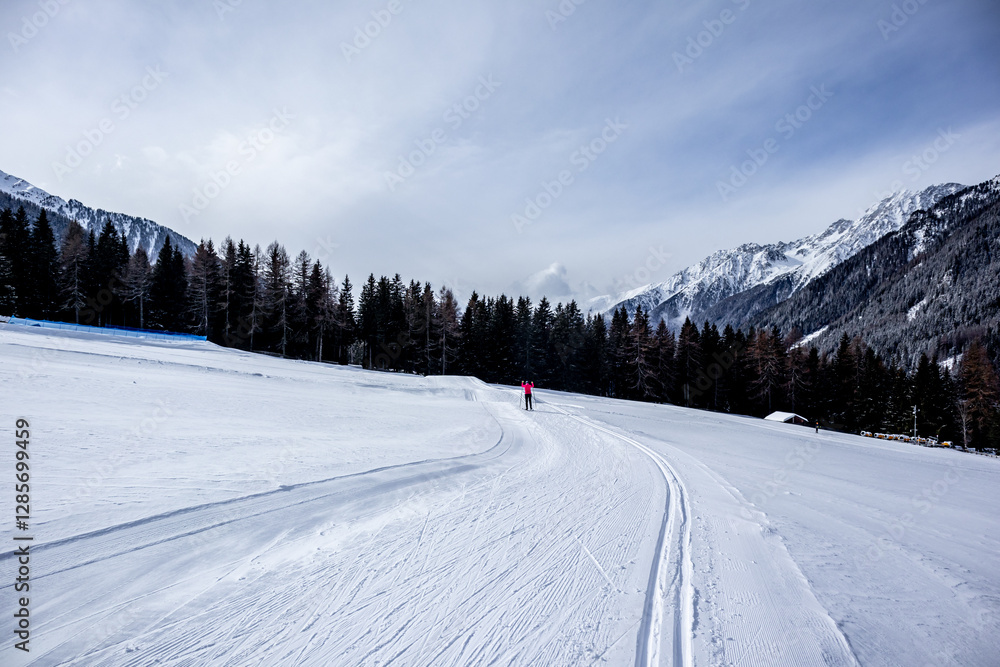 Eine Runde Langlaufen in der Südtirol-Arena von Antholz im wunderschönen Antholzer Tal - Südtirol - Italien