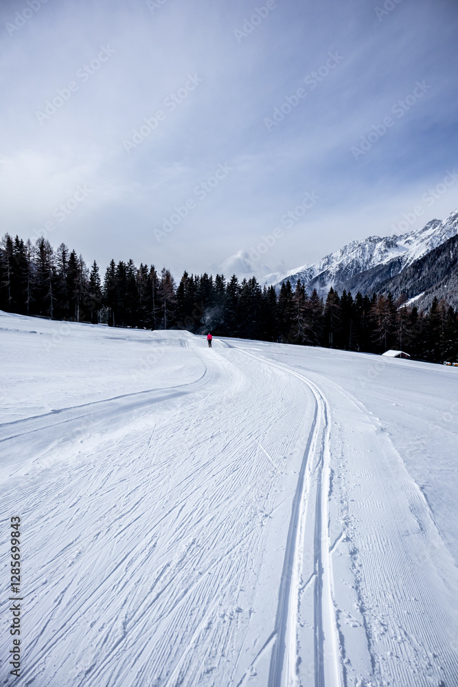 Eine Runde Langlaufen in der Südtirol-Arena von Antholz im wunderschönen Antholzer Tal - Südtirol - Italien