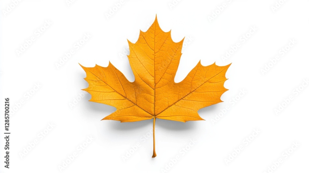 Vibrant Autumn Maple Leaf on White Background Vibrant Autumn Maple Leaf on White Background