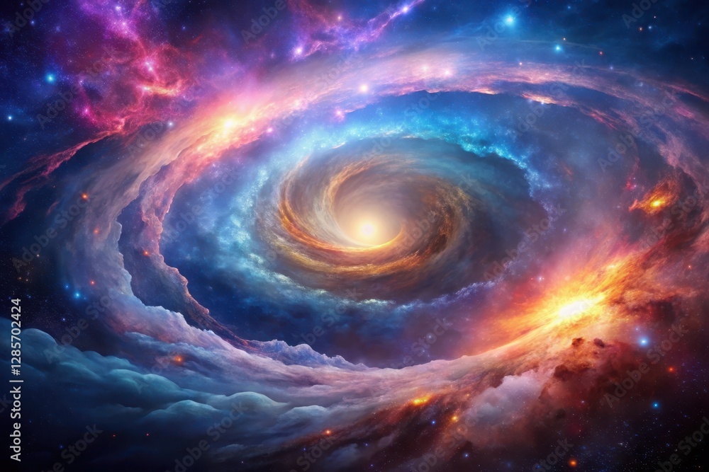 A Celestial Vortex Swirling Nebulae and Radiant Cosmic Dust in a Vibrant Universe A Celestial Vortex Swirling Nebulae and Radiant Cosmic Dust in a Vibrant Universe