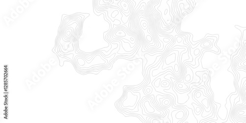 Vector geographic contour map. Topography map background. Black and white wave Seamless line. Topography relief. White wave paper curved reliefs abstract. Topographic map patterns,topography line map.