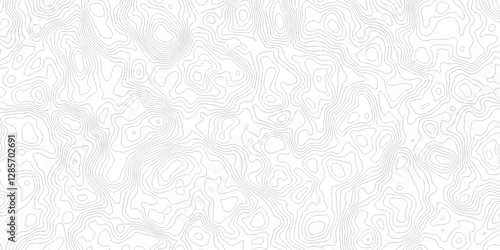 Vector geographic contour map. Topography map background. Black and white wave Seamless line. Topography relief. White wave paper curved reliefs abstract. Topographic map patterns,topography line map.