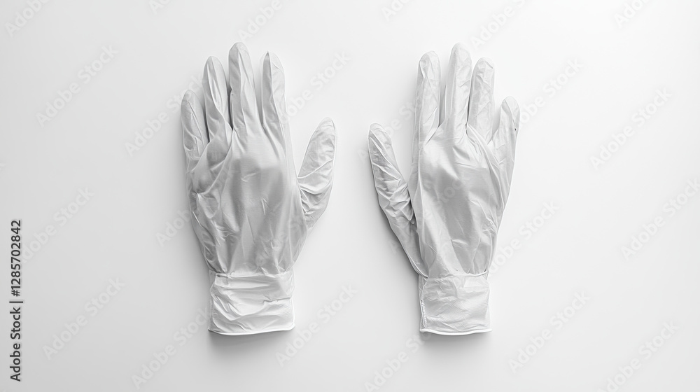 Obraz premium Pair of medical gloves isolated on white