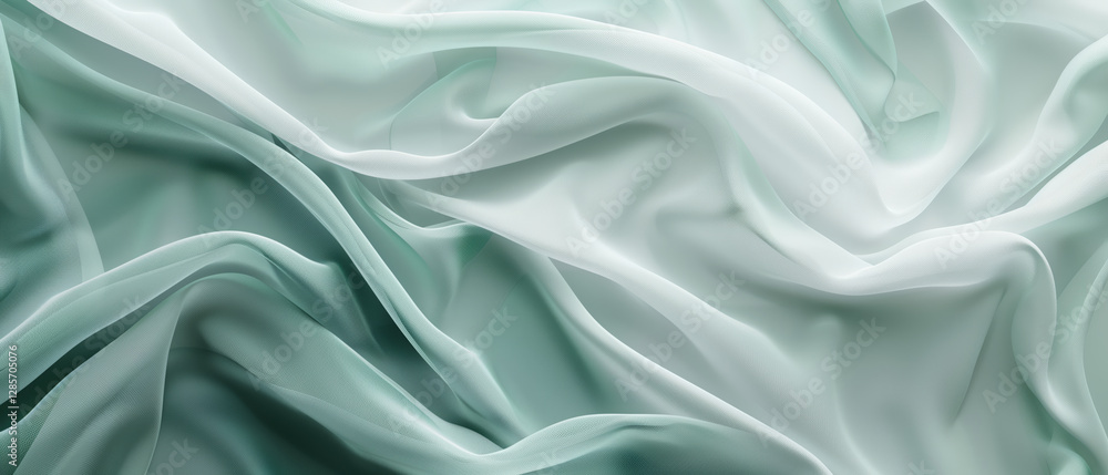 Obraz premium Delicate drapery patterns studio textile imagery soft lighting