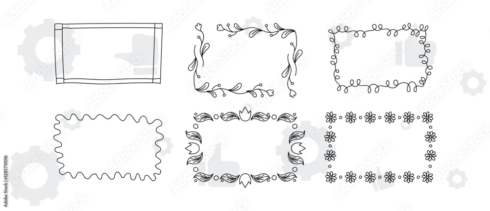 Frame border ornament. Decor line design pattern, flower luxury decoration. Book element, antique ornate classic floral. Elegant baroque label old filigree calligraphy shapes. Vector retro garish card Frame border ornament. Decor line design pattern, flower luxury decoration. Book element, antique ornate classic floral. Elegant baroque label old filigree calligraphy shapes. Vector retro garish card