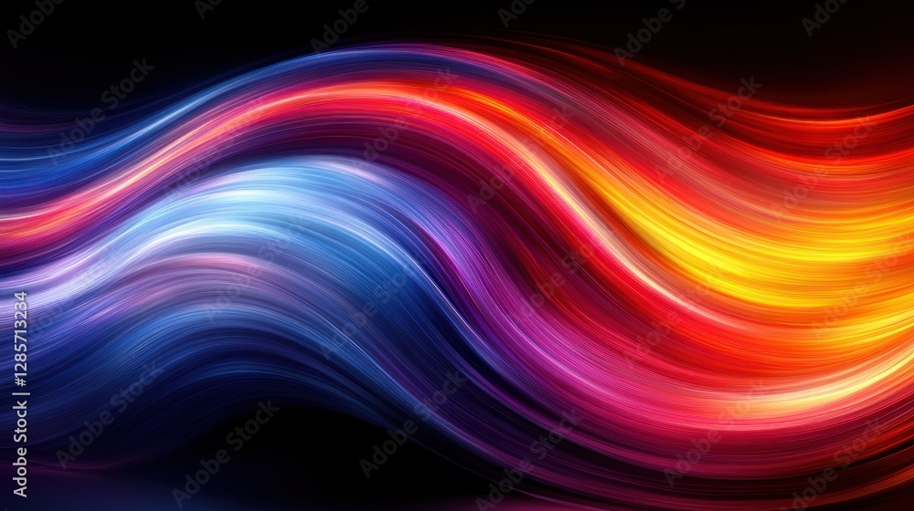 Colorful abstract swirling vibrant waves background Colorful abstract swirling vibrant waves background