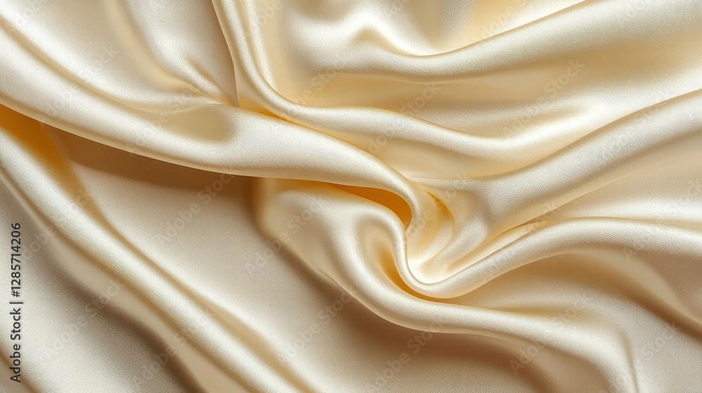 Obraz premium Luxurious white silk fabric draped elegantly to showcase its soft texture and sheen under light
