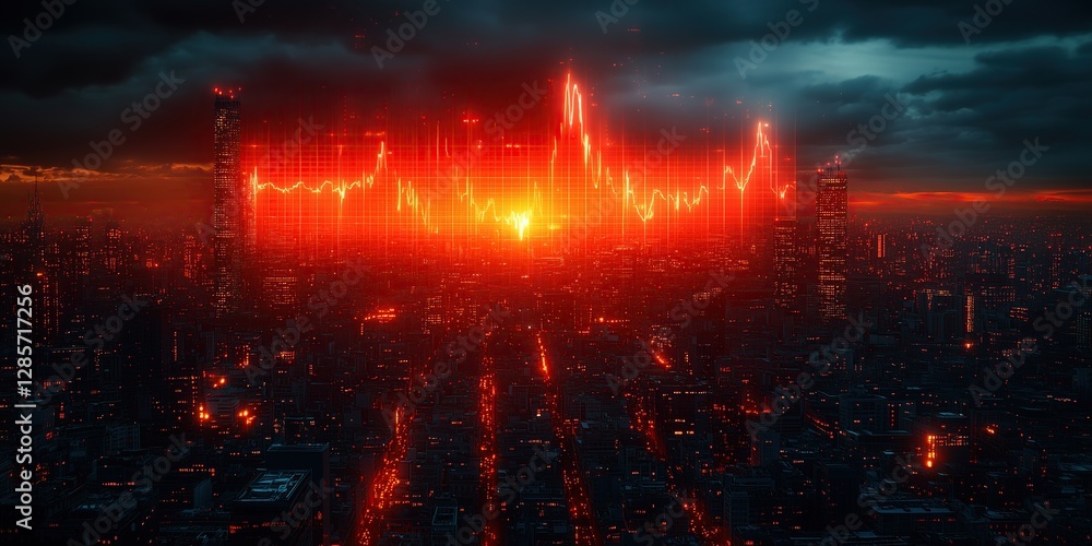 Obraz premium This image shows a large metropolis and its growing economy