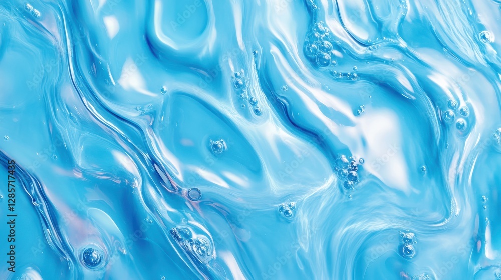 Transparent blue clear water surface texture with ripples, splashes and bubbles. Abstract summer banner background Water waves in sunlight with copy space Cosmetic moisturizer micellar toner emulsion Transparent blue clear water surface texture with ripples, splashes and bubbles. Abstract summer banner background Water waves in sunlight with copy space Cosmetic moisturizer micellar toner emulsion
