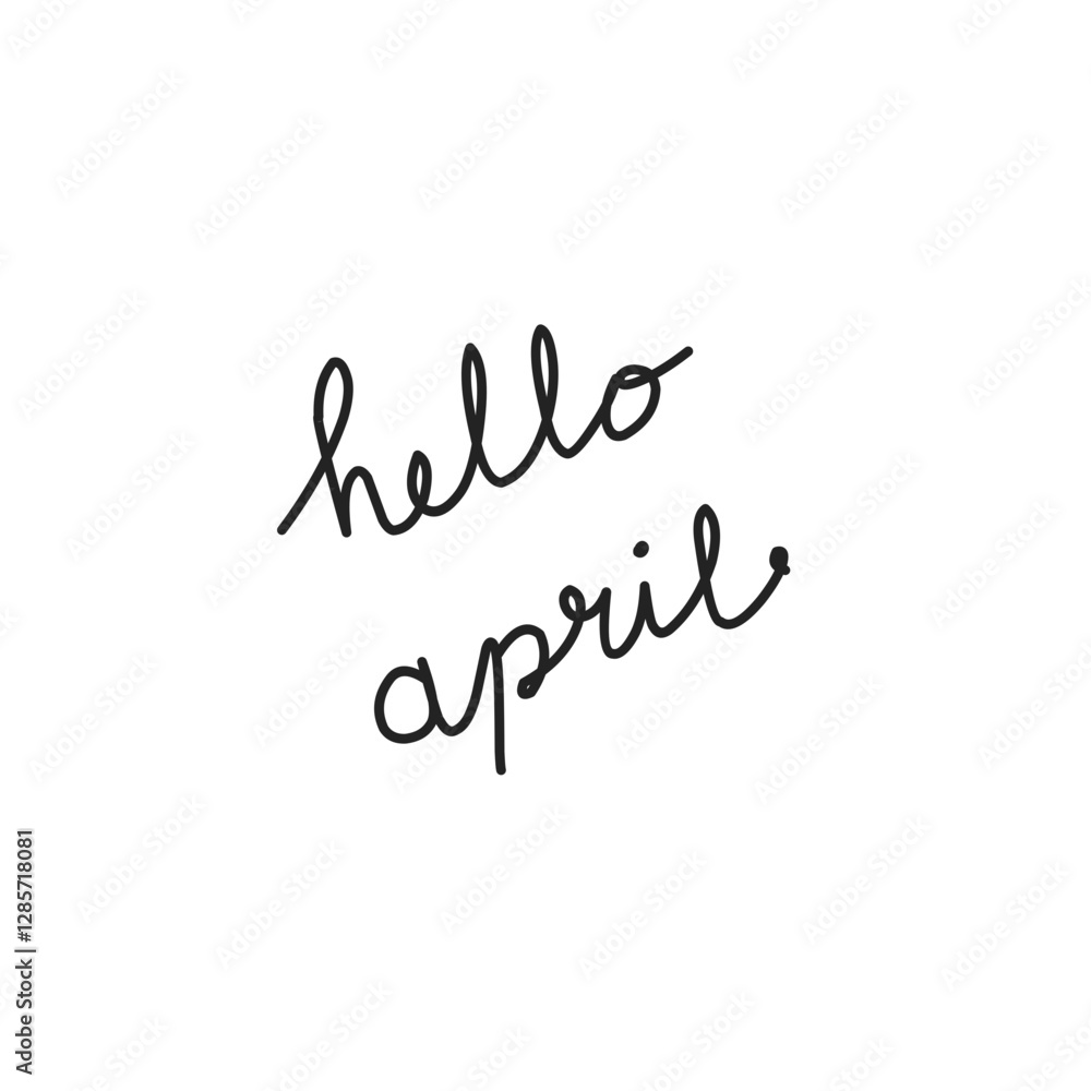 hand drawn hello april lettering hand drawn hello april lettering