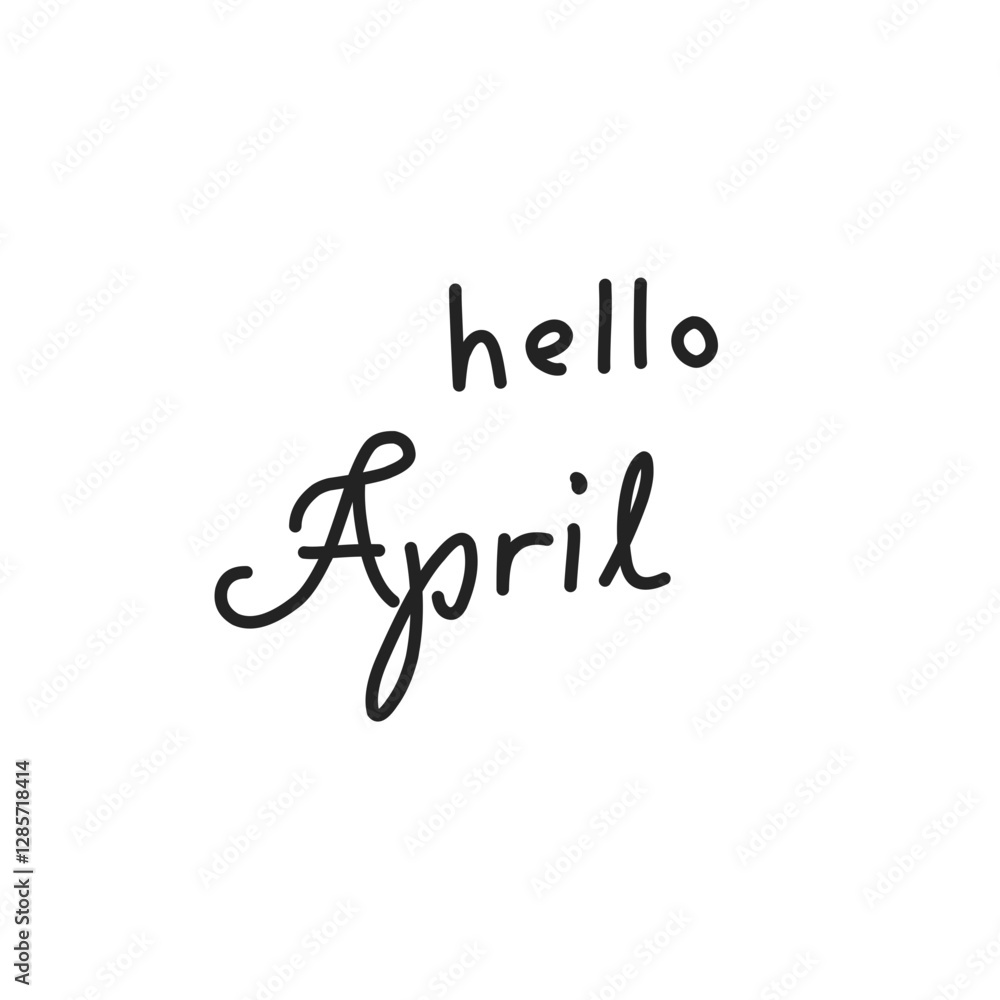 hand drawn hello april lettering hand drawn hello april lettering