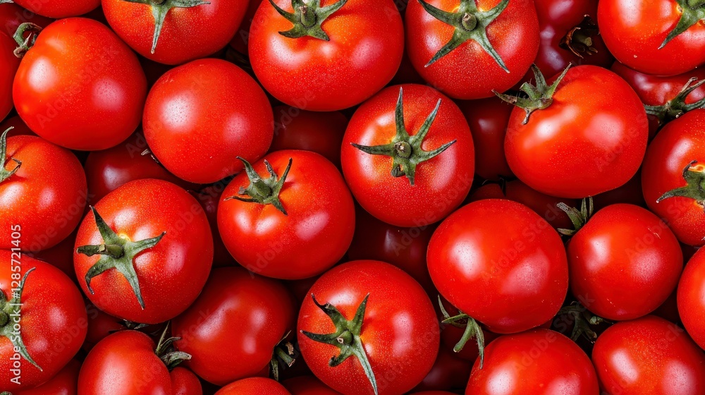 An abundance of fresh, juicy tomatoes piled together to illustrate the richness of natures harvest An abundance of fresh, juicy tomatoes piled together to illustrate the richness of natures harvest