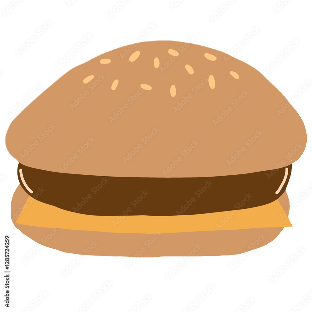 The big cheese beef hamburger illustration cartoon The big cheese beef hamburger illustration cartoon