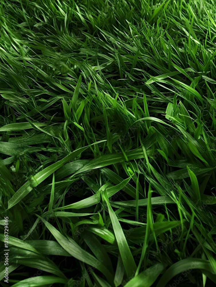 Lush Green Grass Close-Up with Blades in Sharp Detail and Vibrant Natural Colors : Generative AI Lush Green Grass Close-Up with Blades in Sharp Detail and Vibrant Natural Colors : Generative AI