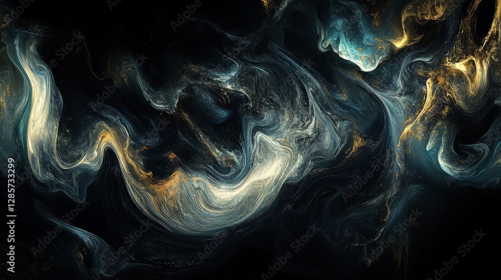 Intricate and mysterious dark background featuring swirling abstract waves that seem to glow in the darkness, creating a captivating visual effect. Intricate and mysterious dark background featuring swirling abstract waves that seem to glow in the darkness, creating a captivating visual effect.