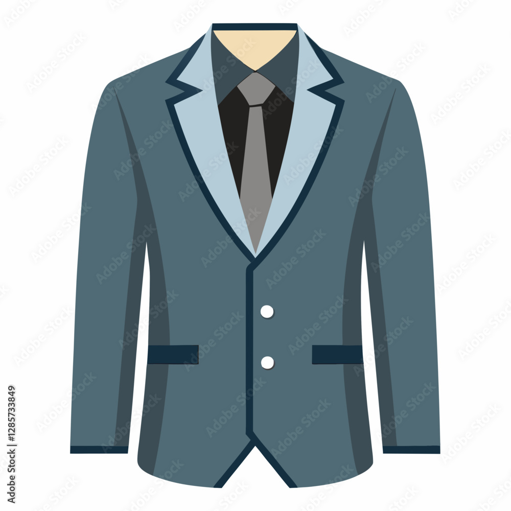 Minimal Blazer Vector Illustration on White Background Minimal Blazer Vector Illustration on White Background