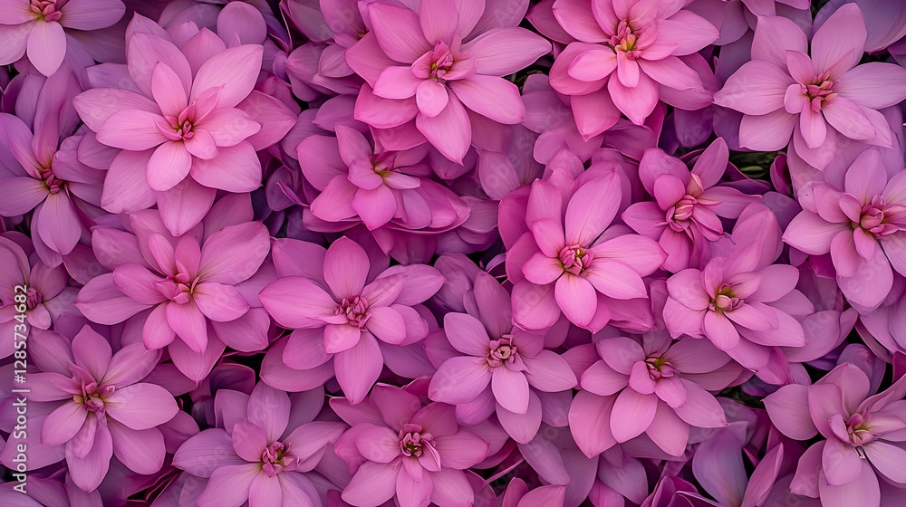 Obraz premium Vibrant Pink Flowers in Full Bloom: A Close-Up Shot AI Generated
