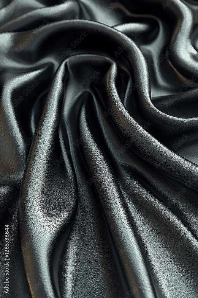 Fototapeta premium A close up shot of a black leather texture
