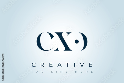 CXO abstract letter logo design. This logo is designed by three abstract letters. 