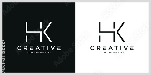 Initial HK Logo Design Vector