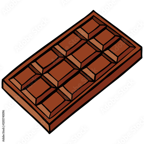milk or compound chocolate bar or call tablet filled outline style