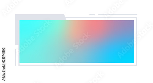Futuristic element vector illustration. Colorful lower third video overlay.