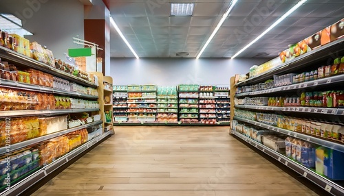 Wallpaper Mural Supermarket shelves with mock up goods Torontodigital.ca