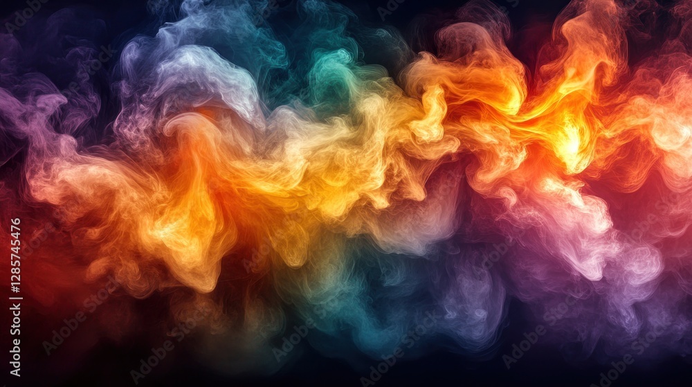 Fototapeta premium Colorful smoke abstract background (2)