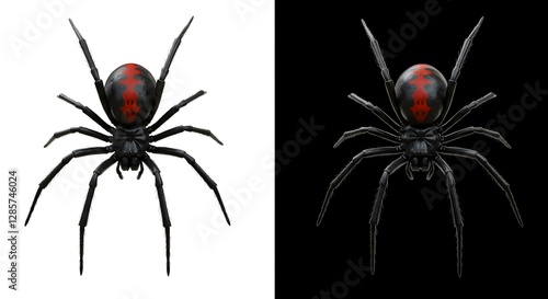 Redback Spider Close Up Detailed Image