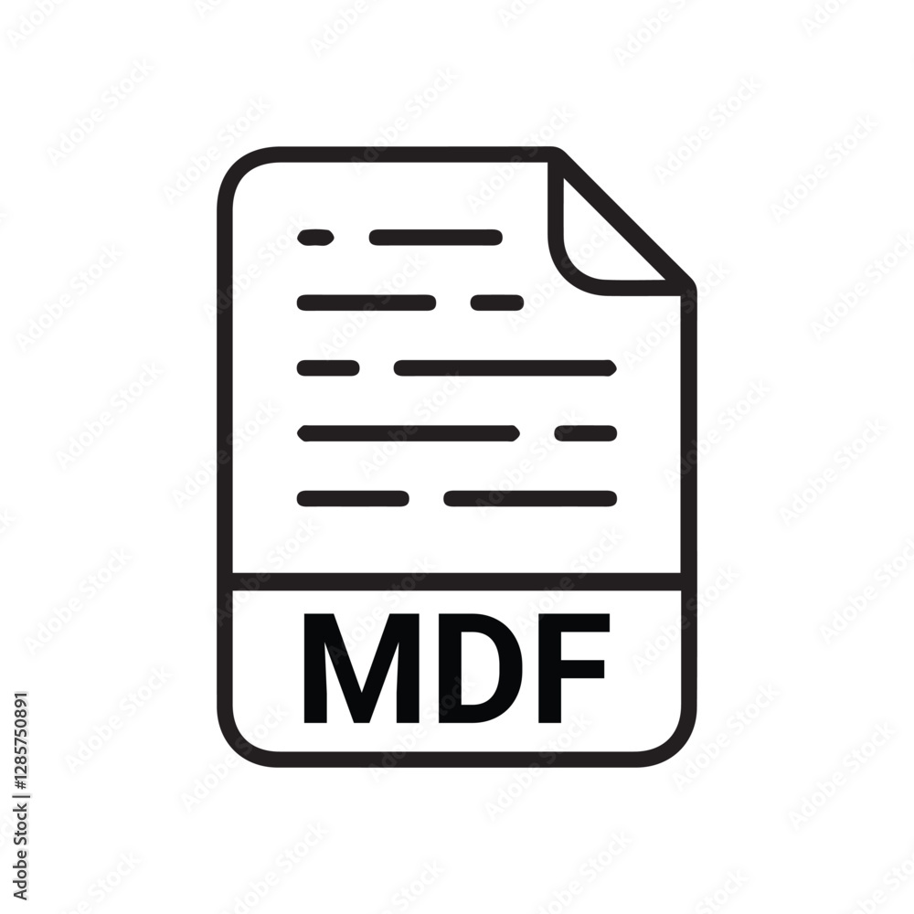 An amazing vector icon of MDF file, editable design An amazing vector icon of MDF file, editable design