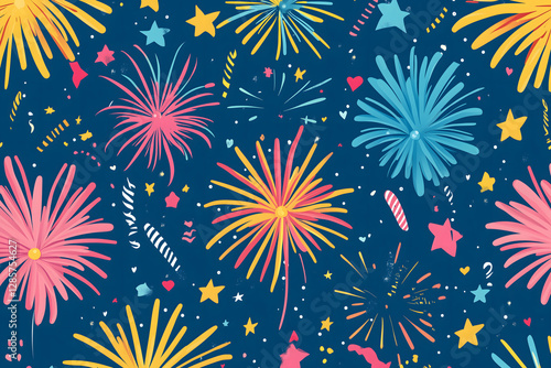 Colorful Fireworks Display