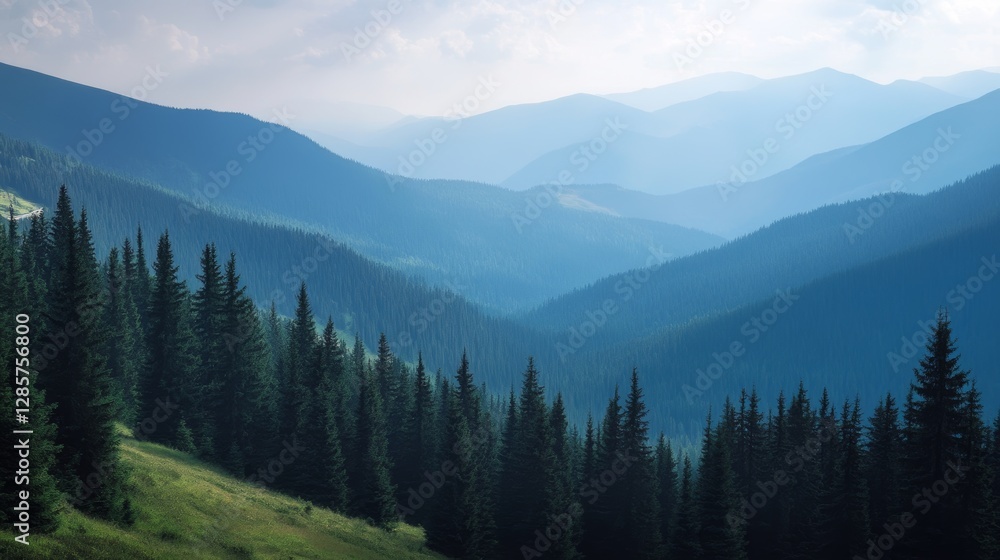 Transalpina, a winding road through the Carpathian Mountains, snakes through thick forests and stunning mountain scenery. Transalpina, a winding road through the Carpathian Mountains, snakes through thick forests and stunning mountain scenery.
